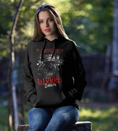 Damska bluza z kapturem WYKLĘCI ŻOŁNIERZE